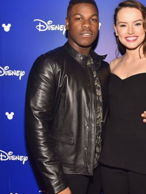 John Boyega Black Leather Jacket
