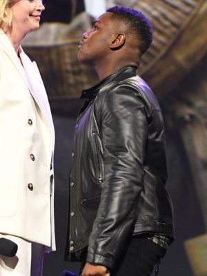 John Boyega Black Leather Jacket