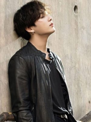 Jungkook Black Leather Jacket