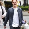 KJ Apa Blue Leather Jacket