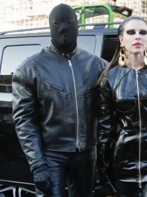 Kanye West Black Leather Jacket