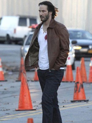 Keanu Reeves John Wick Brown Leather Jacket
