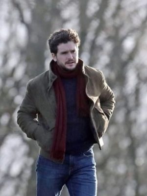 Kit Harington Eternals Brown Suede Leather Jacket