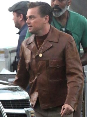 Leonardo Dicaprio Once Upon A time In Hollywood Brown Leather Jacket