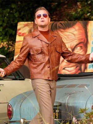 Leonardo Dicaprio Once Upon A time In Hollywood Brown Leather Jacket