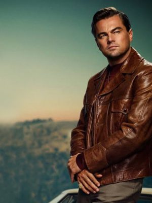 Leonardo Dicaprio Once Upon A time In Hollywood Brown Leather Jacket