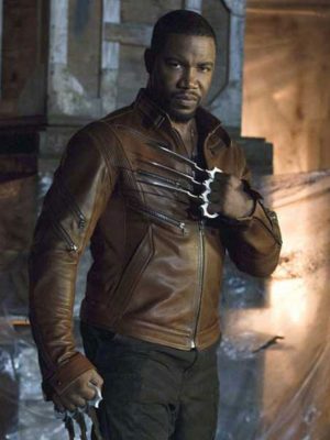 Michael Jai White Arrow Bronze Tiger Leather Jacket