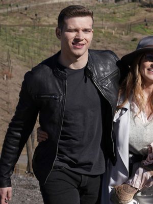 Oliver Stark 9-1-1 Evan Buckley Black Leather Jacket
