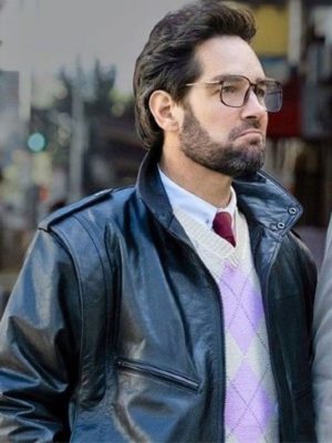 Paul Rudd The Shrink Next Door Black Leather Jacket