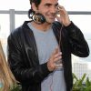 Roger Federer Black Bomber Leather Jacket