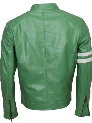 Ryan Kelley Ben 10 Alien Swarm Green Leather Jacket
