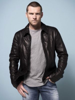 Sam Worthington Black Leather Jacket