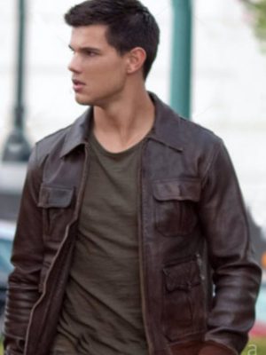Taylor Lautner Abduction Nathan Harper Dark Brown Leather Jacket