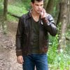 Taylor Lautner Abduction Nathan Harper Dark Brown Leather Jacket