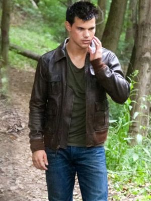Taylor Lautner Abduction Nathan Harper Dark Brown Leather Jacket