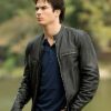 The Vampire Diaries Damon Salvatore Black Leather Jacket