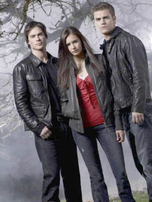 The Vampire Diaries Ian somerhalder Black Leather Jacket