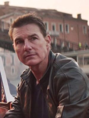 Tom Cruise Mission Impossible Dead Reckoning Ethan Hunt Black Leather JacketĀ