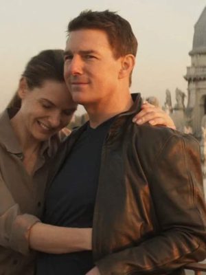 Tom Cruise Mission Impossible Dead Reckoning Ethan Hunt Black Leather JacketĀ