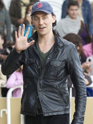 Tom Hiddleston Black Leather Jacket