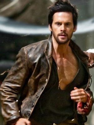 Tom Riley Da Vinci's Demons Brown Distressed Leather Jacket