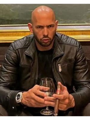 Top G Andrew Tate Black Leather Jacket