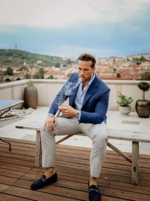 Tristan Tate Top G Blue Blazer Outfit