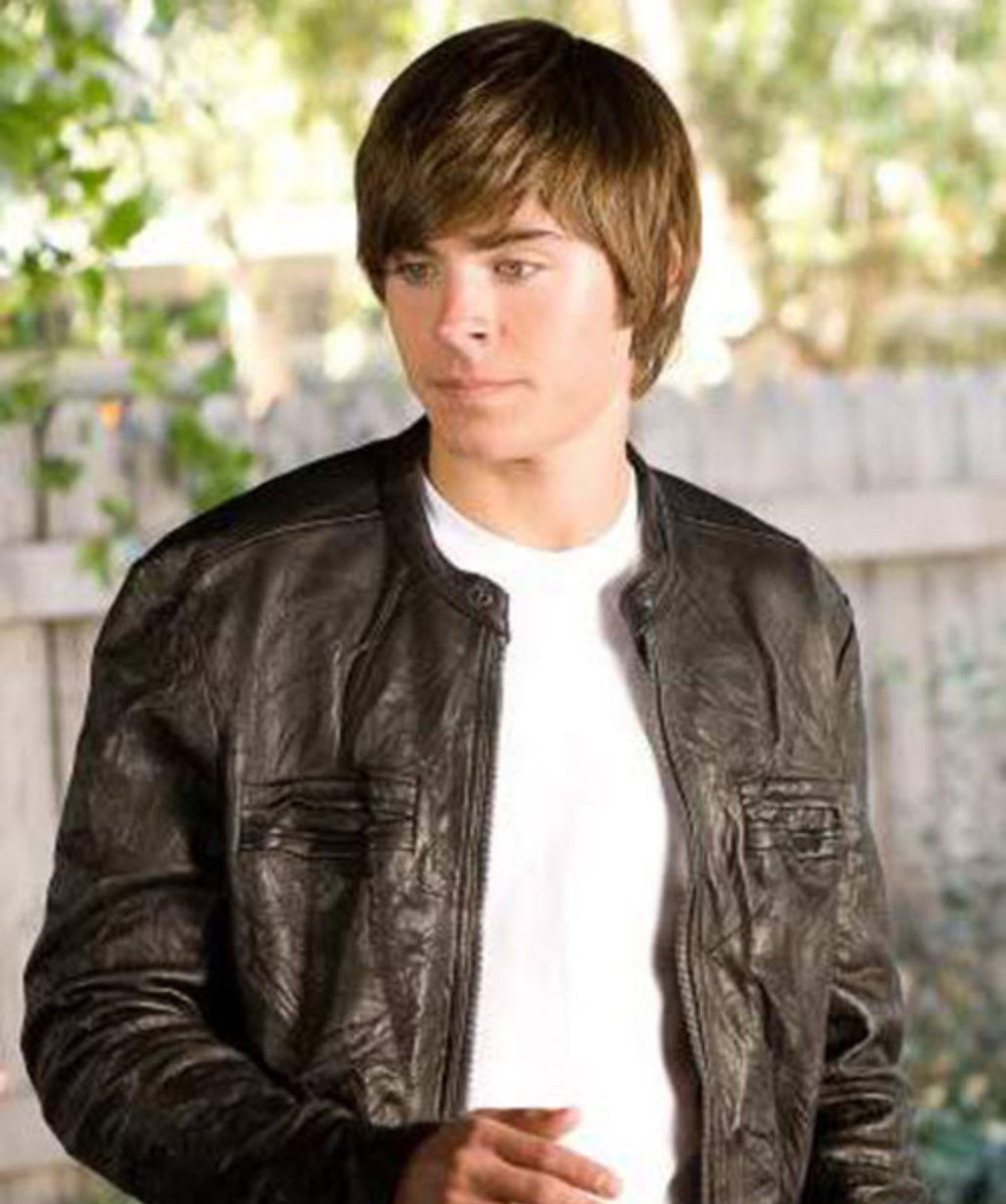 Zac Efron 17 Again Black Leather Jacket