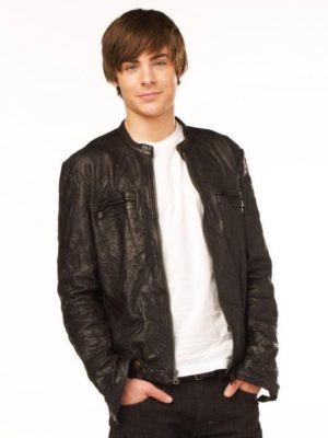 Zac Efron 17 Again Black Leather Jacket