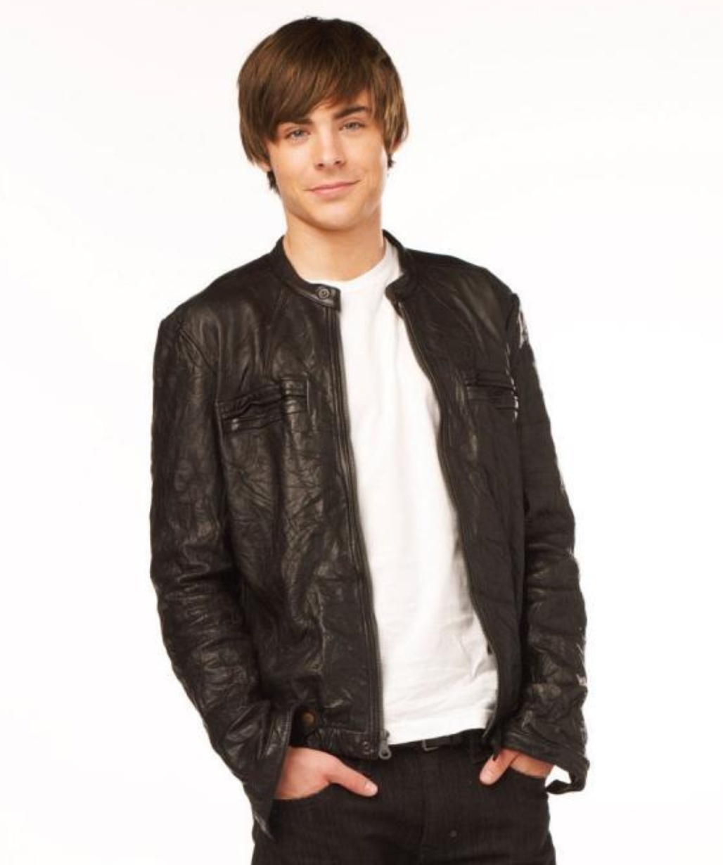 Zac Efron 17 Again Black Leather Jacket