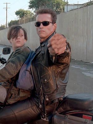 Terminator 2 Arnold Schwarzenegger Leather Jacket