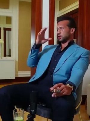 Tristan Tate The Talisman Aqua Blue Blazer Outfit