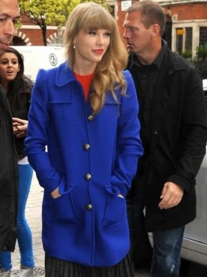 Taylor Swift Blue Wool Blend Coat