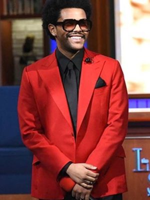 The Weeknd Blinding Lights Red Blazer Coat