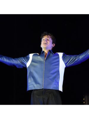 Charlie Puth FPL Solar Amphitheater Downtown Miami Concert Blue Leather Jacket