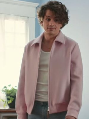 Charlie Puth Light Switch Pink Leather Jacket