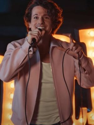 Charlie Puth Light Switch Pink Leather Jacket