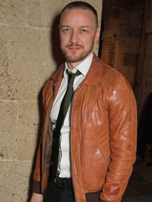 James McAvoy Brown Leather Jacket