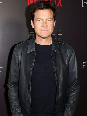 Jason Bateman Ozark FYSEE Premiere Event Black Leather Jacket