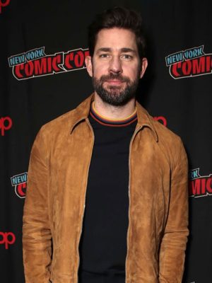 John Krasinski Brown Suede Leather Jacket