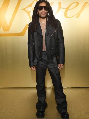Lenny Kravitz Black Leather Jacket