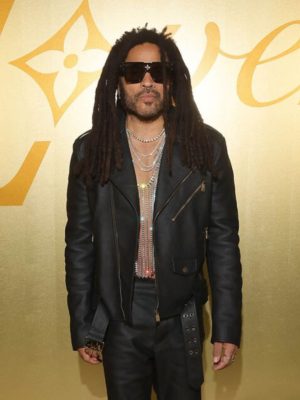 Lenny Kravitz Black Leather Jacket