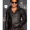 Lenny Kravitz The Hunger Games Catching Fire Cinna Premiere Event Black Leather Jacket