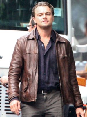Leonardo DiCaprio Inception Brown Leather Jacket