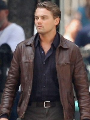Leonardo DiCaprio Inception Brown Leather Jacket