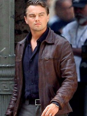 Leonardo DiCaprio Inception Brown Leather Jacket