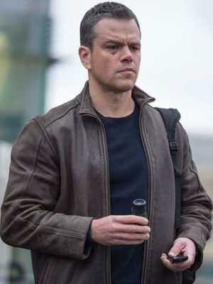 Matt Damon Jason Bourne Distressed Leather Jacket