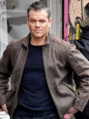 Matt Damon Jason Bourne Distressed Leather Jacket
