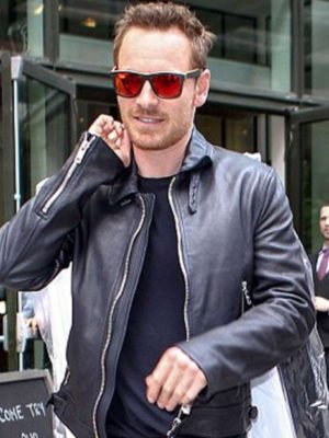 Michael Fassbender Frank Movie Black Leather Jacket