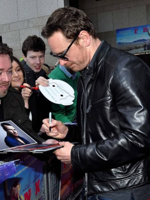 Michael Fassbender Black Leather Jacket